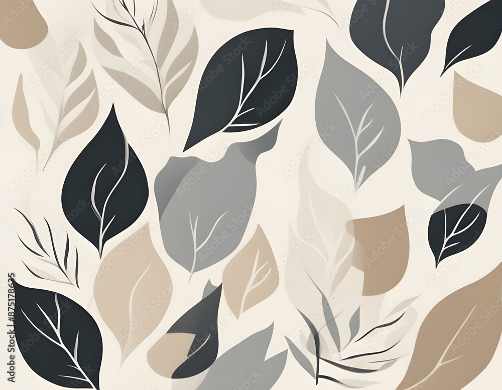 Minimal abstract Scandi style Creativity art leaves design background2 Minimal abstract Scandi style Creativity art leaves design background2