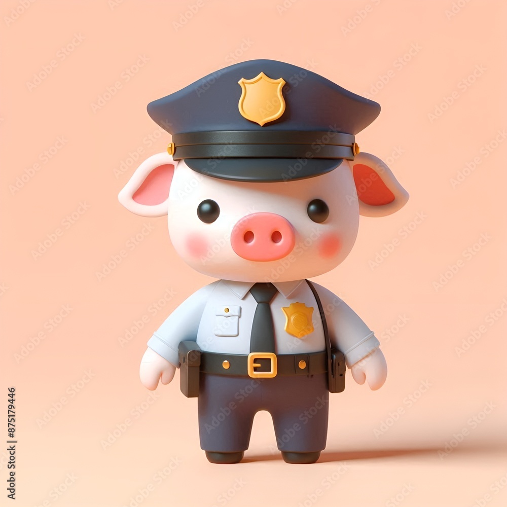 Fototapeta premium 3d cartoon on pastel background