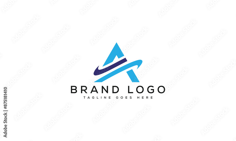 letter A logo design vector template design for brand. letter A logo design vector template design for brand.