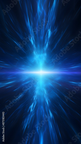 Digital blue glowing high energy plasma force field in space poster mobile phone background © yonshan