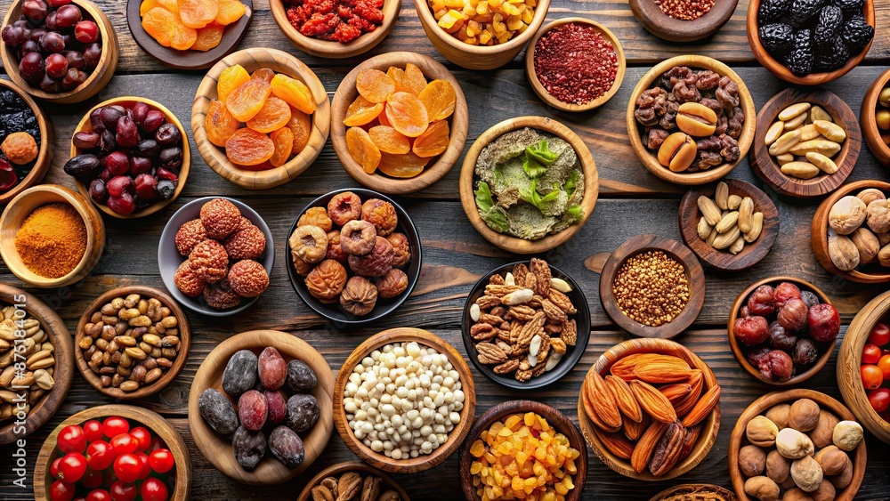 Exploring a variety of nutritious and flavorful dry fruits , nuts, almonds, cashews, pistachios, walnuts, pecans Exploring a variety of nutritious and flavorful dry fruits , nuts, almonds, cashews, pistachios, walnuts, pecans