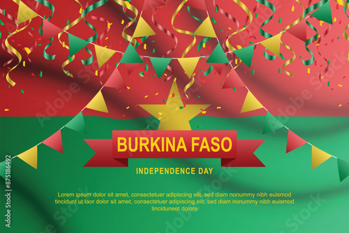 Burkina Faso Independence Day background.