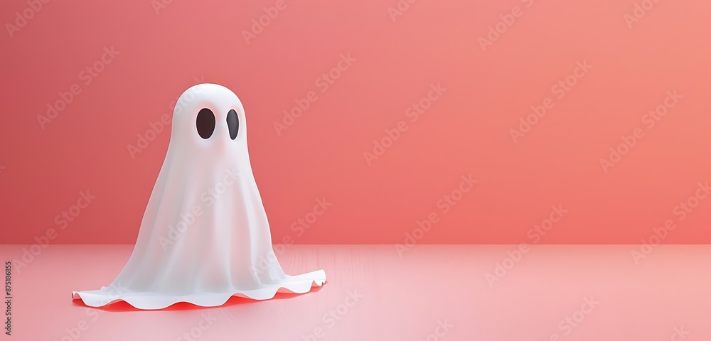 pink color templates of the Halloweens background with little whit ghost and pumpkin on the borders with text empty space isolated on the pink and white color background pink color templates of the Halloweens background with little whit ghost and pumpkin on the borders with text empty space isolated on the pink and white color background