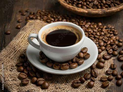 Cup coffee beans