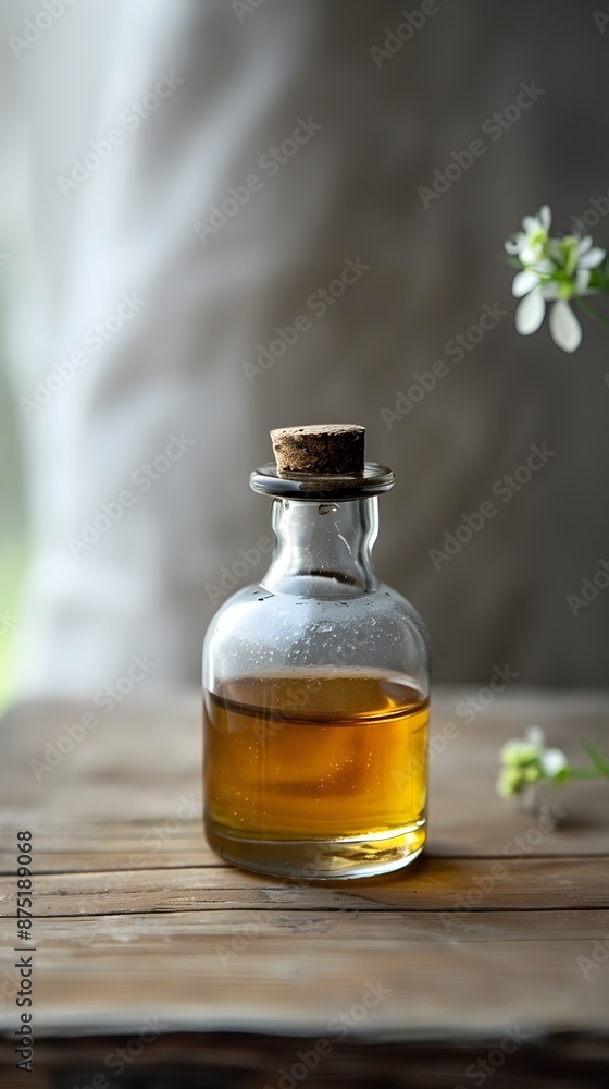 Organic Flaxseed Oil Extract in Premium Minimalist Glass Bottle Organic Flaxseed Oil Extract in Premium Minimalist Glass Bottle