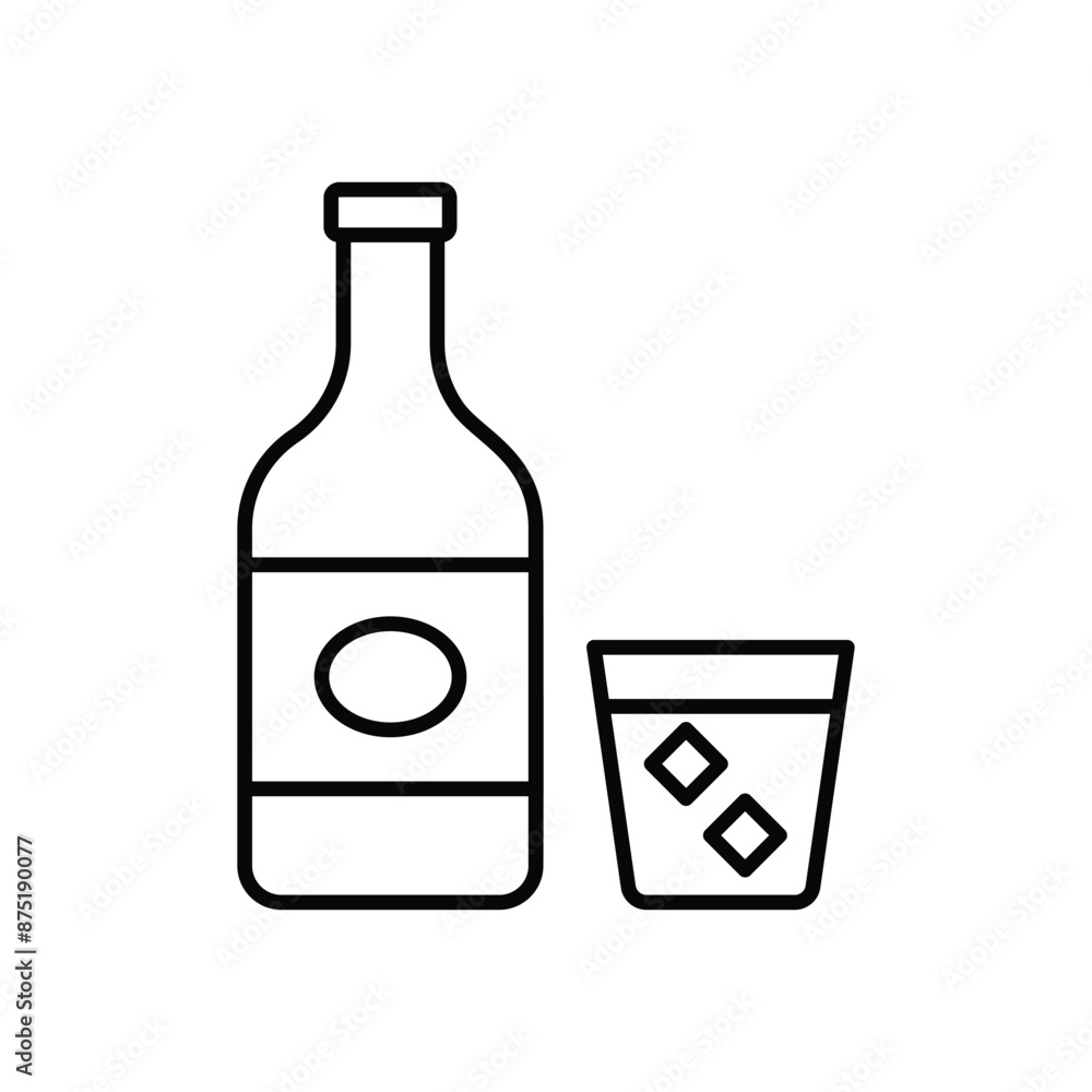 Whiskey vector icon Whiskey vector icon