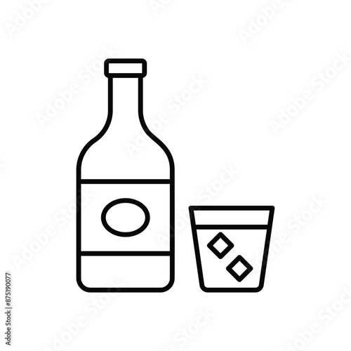 Whiskey vector icon