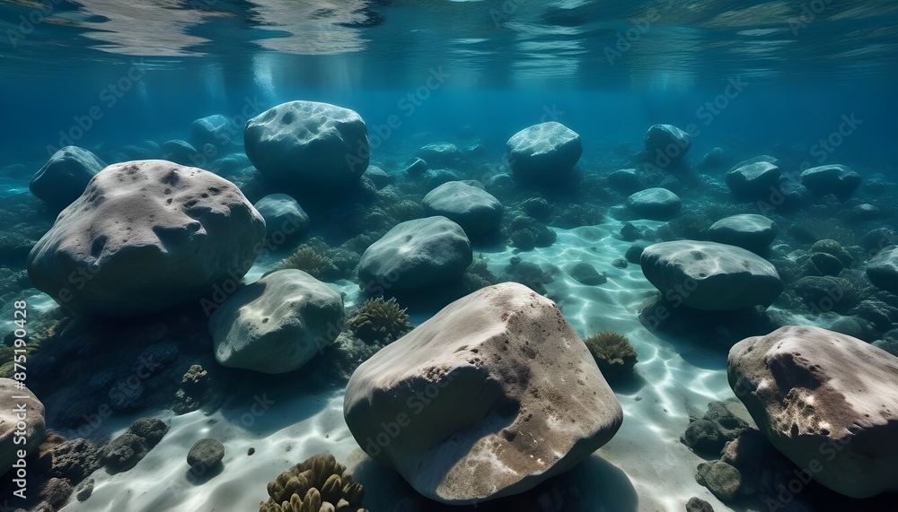 Obraz premium Beautiful big stones underwater