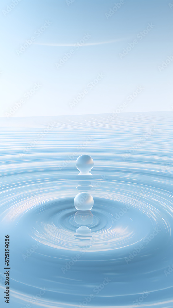 Digital blue and white circular ripples graphics poster mobile phone background Digital blue and white circular ripples graphics poster mobile phone background