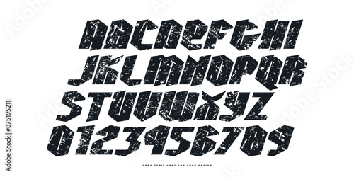 Italic sans serif font in futuristic style