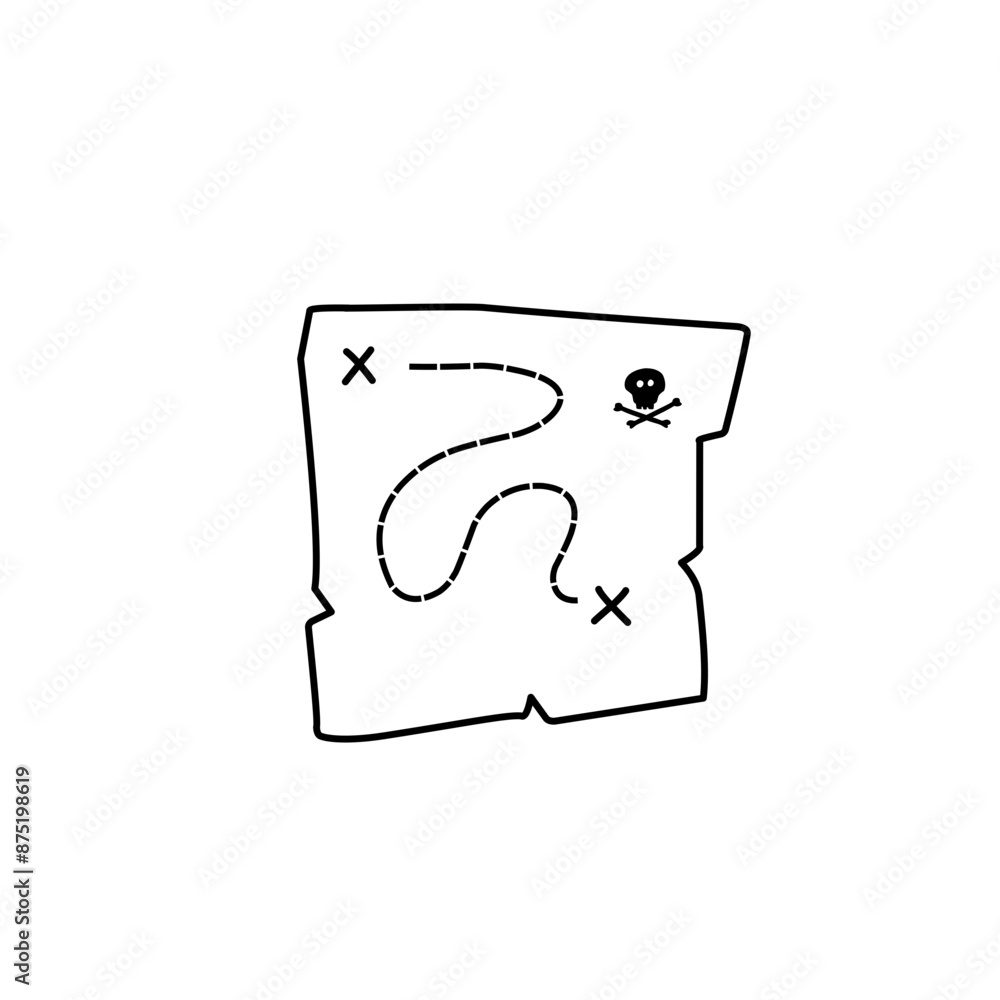 Pirate map icon Pirate map icon