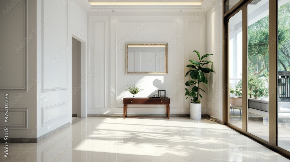 Harmony of Rococo and Modern Styles in Elegant Foyer with Golden Ratio Layout Harmony of Rococo and Modern Styles in Elegant Foyer with Golden Ratio Layout
