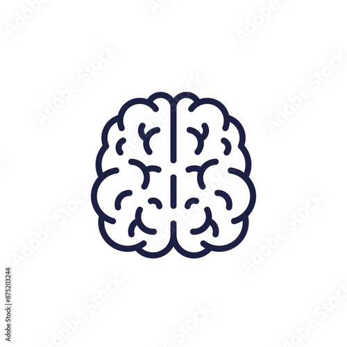 brain icon, mind line vector design