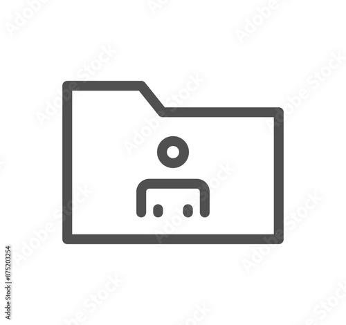 Business people icon outline and linear vector. 