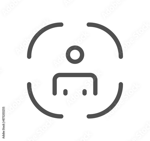 Business people icon outline and linear vector.	
