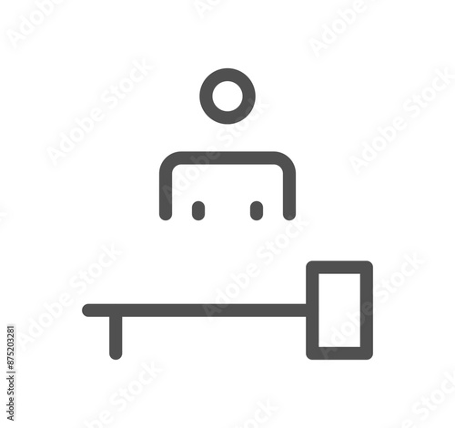 Business people icon outline and linear vector.	
