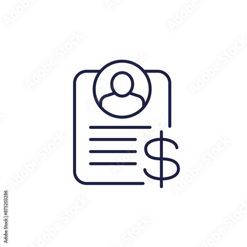 Customer Acquisition Cost line icon, CAC vector