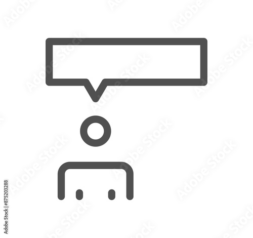 Business people icon outline and linear vector.	
