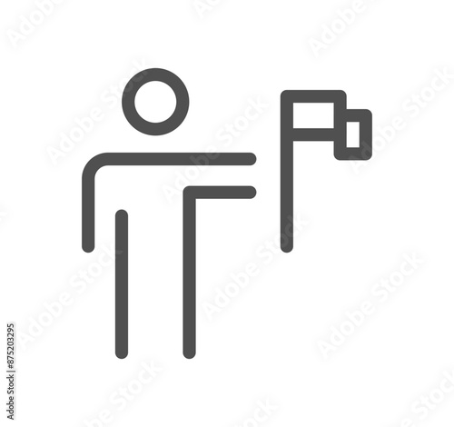 Business people icon outline and linear vector.	
