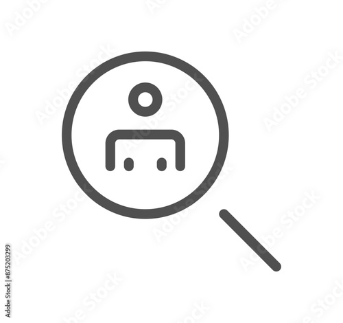 Business people icon outline and linear vector.	
