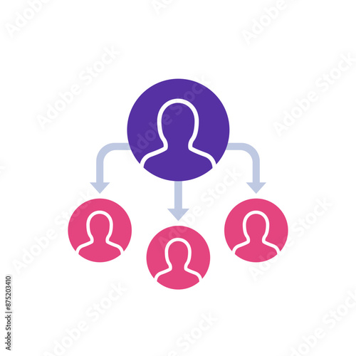 influence icon on white, influencer vector