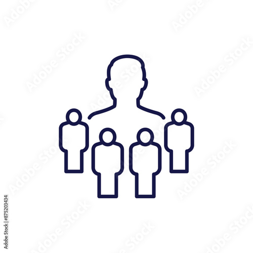 influence icon, influencer line vector