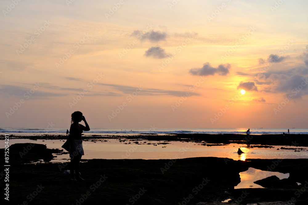 silhouette of a couple on the beach silhouette of a couple on the beach
