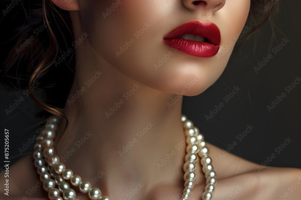 Elegant Beauty: White Pearl Necklace and Fine Jewelry Elegant Beauty: White Pearl Necklace and Fine Jewelry