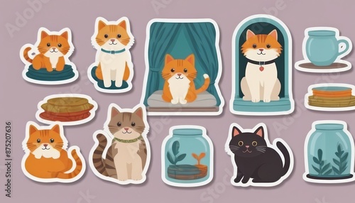 Colorful Cat Sticker Pack