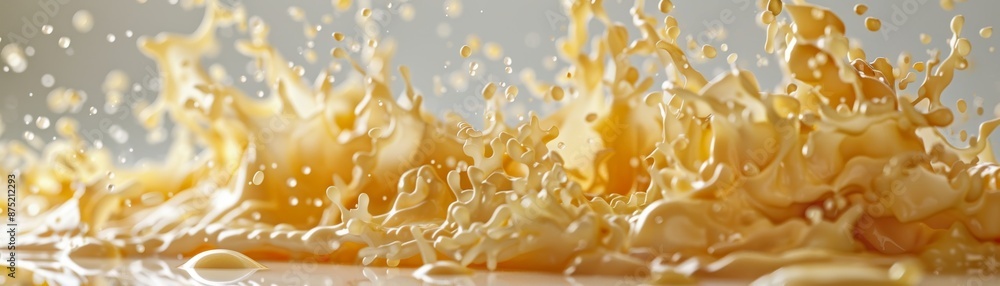 Abstract golden liquid splash with light background. Abstract golden liquid splash with light background.
