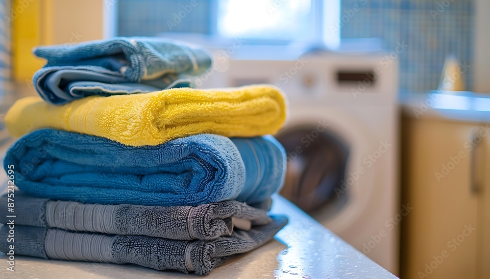 A Stack of Freshly Washed Towels A Stack of Freshly Washed Towels