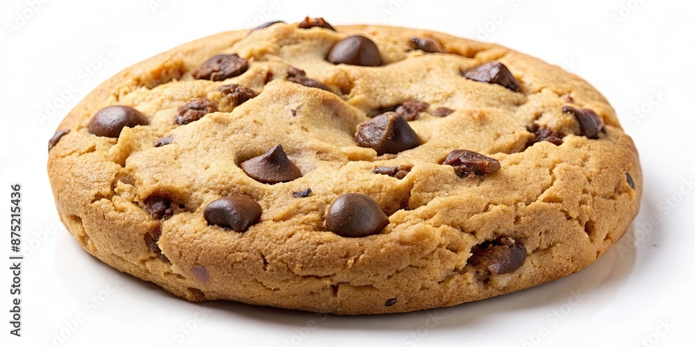 Closeup of a delicious single chocolate chip cookie, chocolate chip, cookie, sweet, dessert, bakery, delicious, treat, snack Closeup of a delicious single chocolate chip cookie, chocolate chip, cookie, sweet, dessert, bakery, delicious, treat, snack