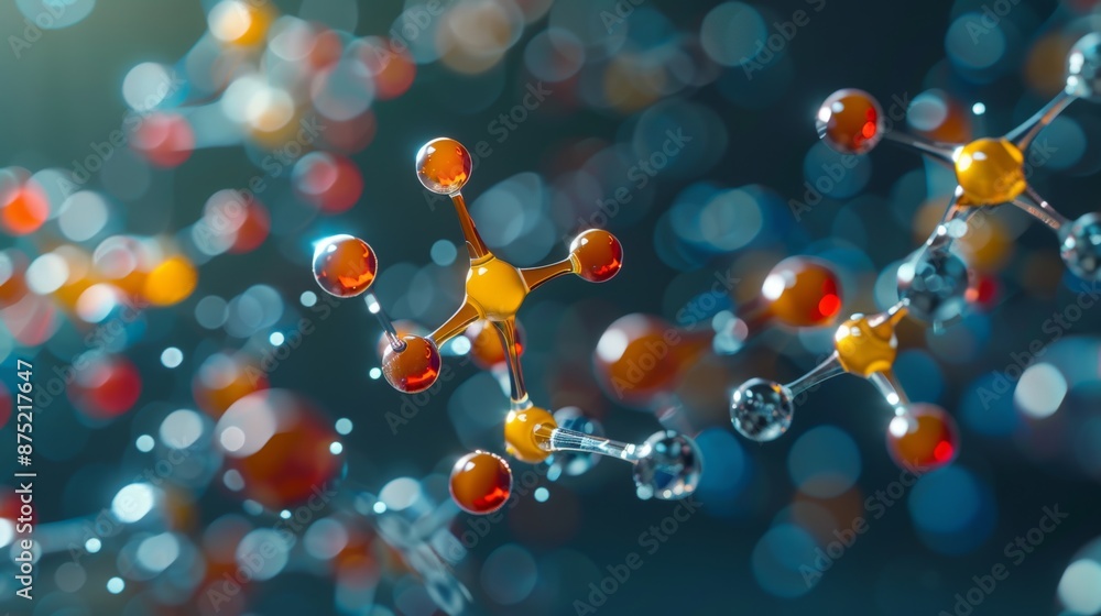 A 3D illustration of a carbon molecule, with each atom represented by a different color, floating in a digital space to symbolize its molecular structure. A 3D illustration of a carbon molecule, with each atom represented by a different color, floating in a digital space to symbolize its molecular structure.