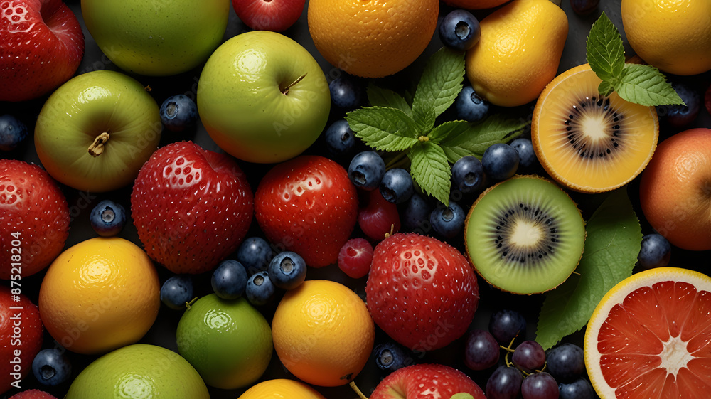 fruits on the table, ai generated fruits on the table, ai generated