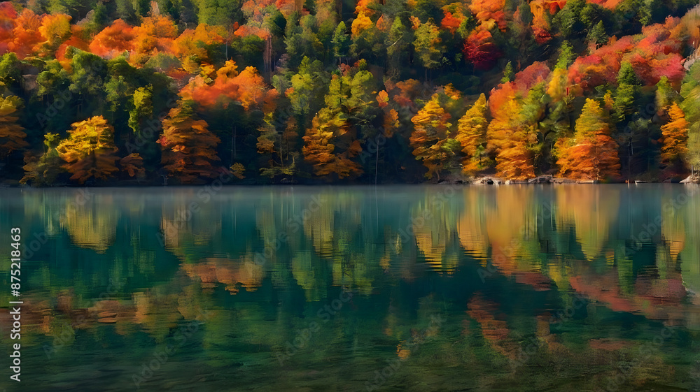 Fototapeta premium autumn in the mountains, ai generated