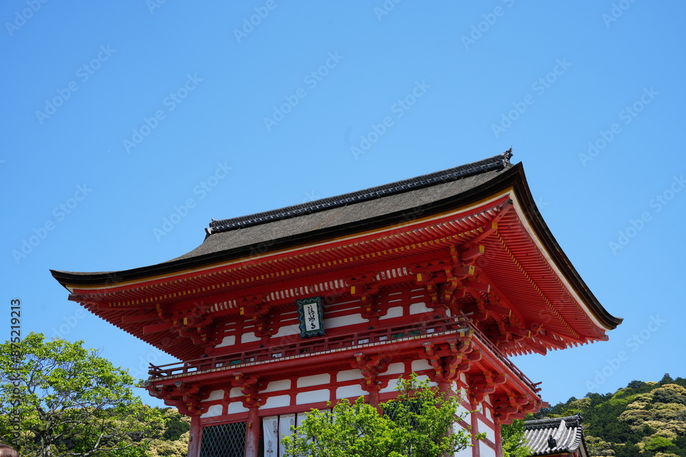 Japanese temple under the blue sky Japanese temple under the blue sky