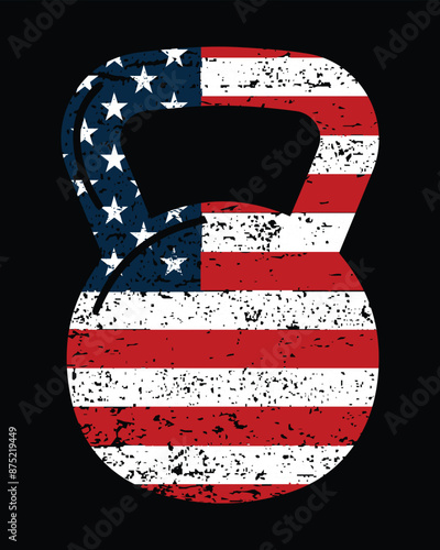 kettlebell With USA Flag Design