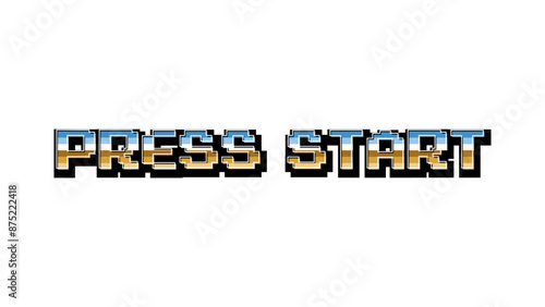 Press start text message screen.	