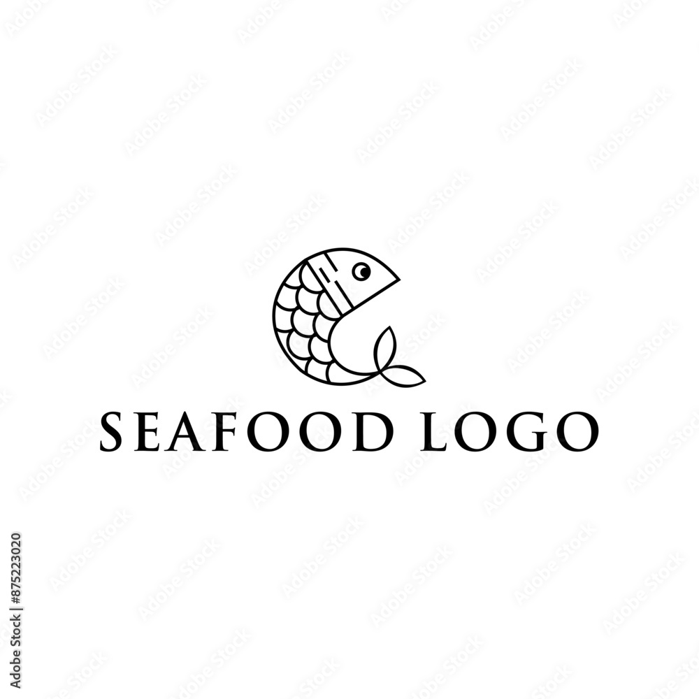 Naklejka premium seafood concept