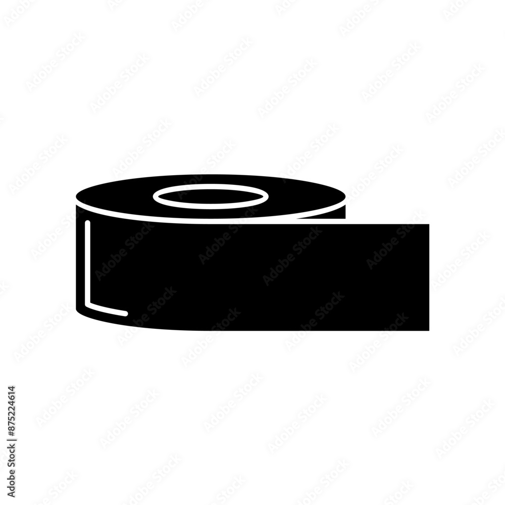 duct tape icon, silhouette vector isolated on white background. simple and modern design duct tape icon, silhouette vector isolated on white background. simple and modern design