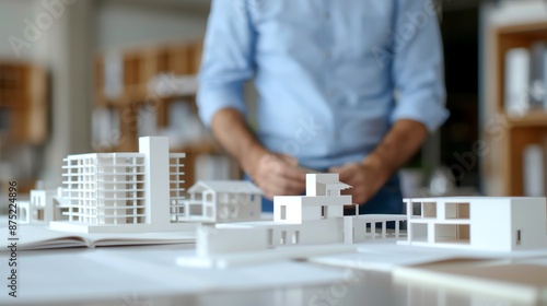 Fototapeta Naklejka Na Ścianę i Meble -  Creative architectural firm managing multiple original projects, Originality  Architecture  Management, Firm leadership