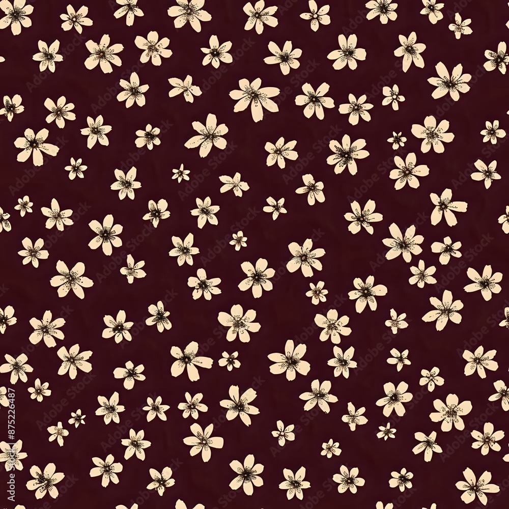Blue-Green Floral Grid for Wallpaper and Fabric Blue-Green Floral Grid for Wallpaper and Fabric