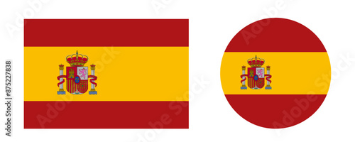 Flag of Spain. Vector spanish flag.
