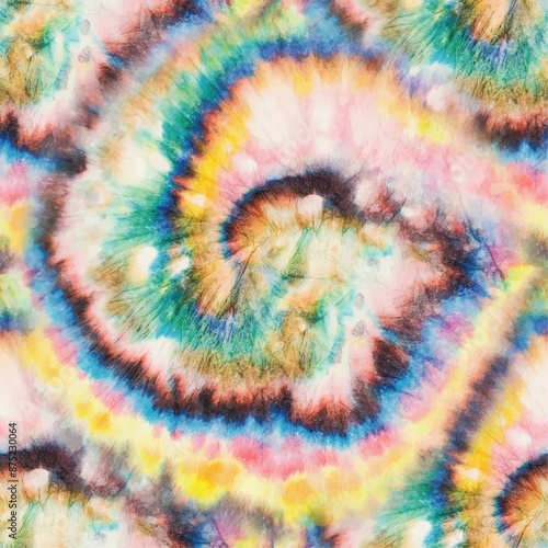 Tie Dye Seamless Shirt. Pink Tie Dye. Grunge Rainbow Pattern. Seamless Vector Background. 1960 Stripe Texture. Unicorn Swirl Background. Spiral Tiedye Batik. Swirl Tie Dye. Seamless Tie Dye.