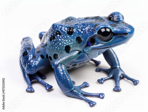 a Blue Poison Dart Frog on a pure white background