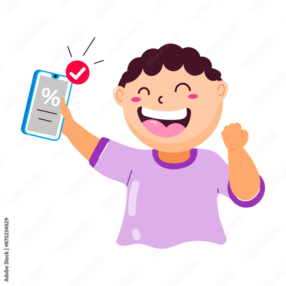 A flat sticker of customer discount
A flat sticker of customer discount