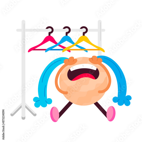 A cartoon style sticker of sold out 

