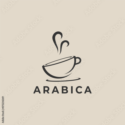 Coffee logo design vector template. Arabica Coffe