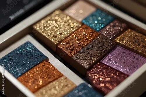 A themed eyeshadow palette inspired by constellations, with shades named after stars and galaxies ai_generated