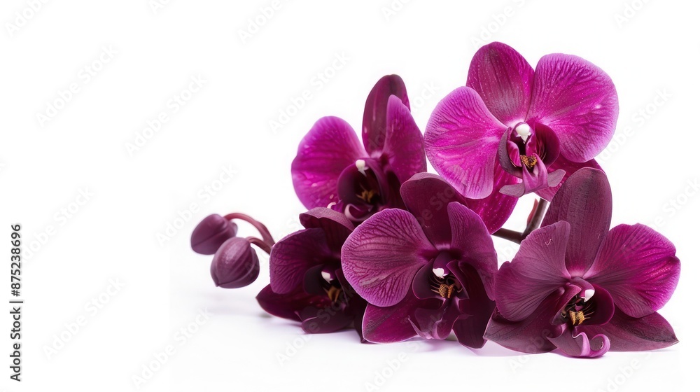 deep purple orchid isolated on a white deep purple orchid isolated on a white